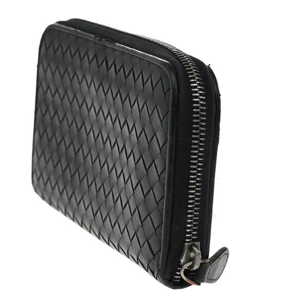 BOTTEGA VENETA Intrecciato Long Zipper Around Wallet Leather Black - Picture 15 of 16